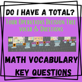 Four Operations Key Vocab and Questions