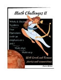 Four Operations Multi-Digit/Step Math Challenges with Gree