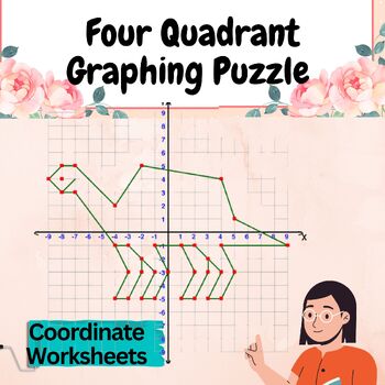 Preview of Four Quadrant Graphing Puzzle  - Coordinate Worksheets