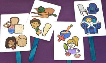 Preview of Four Questions of Passover FULL COLOR Prompt Cards | Haggadah Resource
