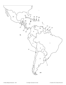 spanish speaking countries and capitals map quiz
