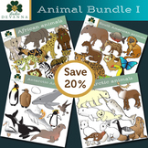 Four Regions Animal Clip Art Bundle