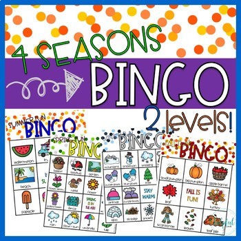 Four Seasons ~ BINGO ~ 2 levels! by TheHelpfulMom | TpT