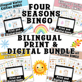 Four Seasons Bilingual Bingo Print & Digital Bundle