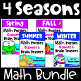 Four Seasons Bundle - Fun Math Activities & Games - Fall, 