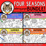 Four Seasons Coloring Pages Bundle