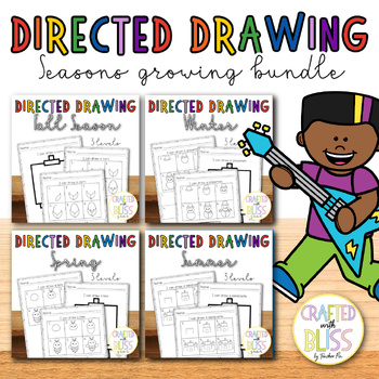 Preview of Four Seasons Directed Drawing Bundle