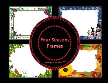 Preview of Four Seasons Frames Set Distance Learning
