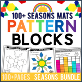 Four Seasons Pattern Block Activity Mats & Worksheets