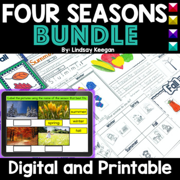 Preview of Four Seasons Worksheets and Digital Activities Bundle
