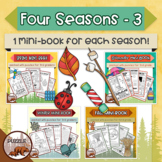 Four Seasons Puzzle Mini Books for Third Graders BUNDLE
