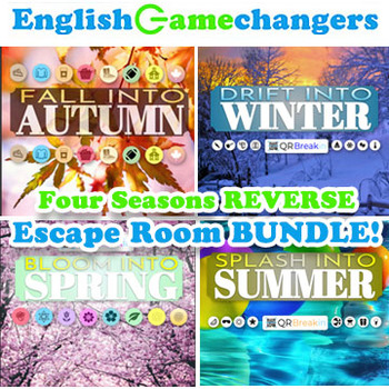 Preview of Four Seasons REVERSE Escape Room BUNDLE: Break IN to ANY Lesson or Content Area!