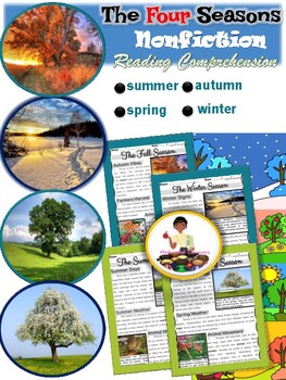 Preview of Four Seasons Reading Comprehension | Nonfiction Reading Comprehension | Spring 