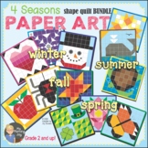 Four Seasons Shape Quilt Paper Art Bundle, 12 total projects