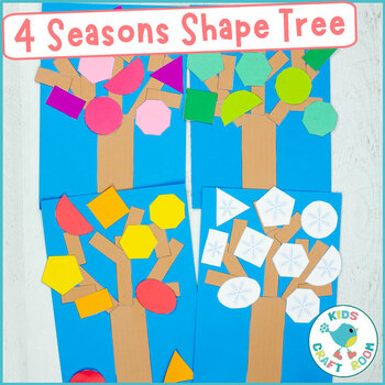 Preview of Four Seasons Shape Tree Craft / Tree Craft / 2D Shape Activities