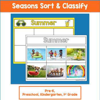 Four Seasons: Sort & Classify - Science Center Activity | TPT