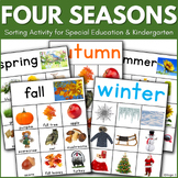 Four Seasons of the Year Sorting Activity Speech Therapy A