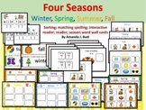 Four Seasons: Summer, Spring, Fall, Winter; Sort; Match; R