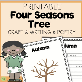 Preview of Four Seasons Tree Craft, Writing, and Poetry Activity
