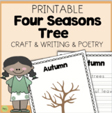 Four Seasons Tree Craft, Writing, and Poetry Activity