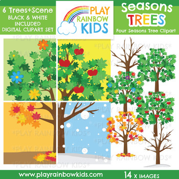 Preview of Four Seasons Trees Clipart