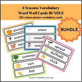 Four Seasons of Vocabulary Word Wall Cards BUNDLE