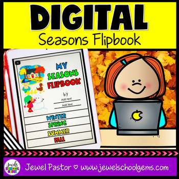 Preview of Four Seasons of the Year Activities DIGITAL Science Flipbook Google™ Slides