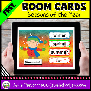 Preview of Four Seasons of the Year Science Boom Cards™ Digital Activity FREE