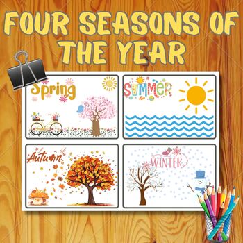 Preview of Four Seasons of the Year: Winter, Spring, Summer and Fall / Free Flash Cards