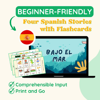 Preview of Four Spanish Stories with Flashcards Bundle