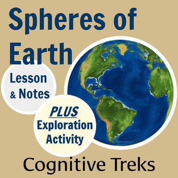 Preview of Four Spheres of Earth | Earth Systems | Lesson, Notes + Exploration Activity 