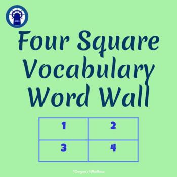 Preview of Four Square Game Vocabulary Word Wall