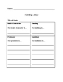 Graphic Organizer for Retelling a Story:  Differentiated