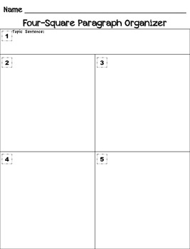 Story Map Template - Four Squares Framed