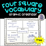 Free Four Square Vocabulary Worksheet | Vocab Graphic Organizer Activity