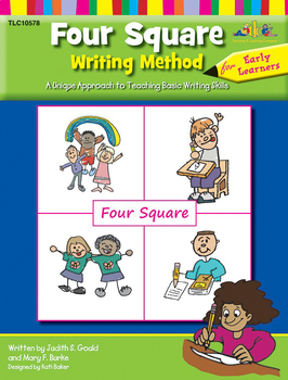 Four Square Writing Template for Early Writers - Mrs. Strawberry