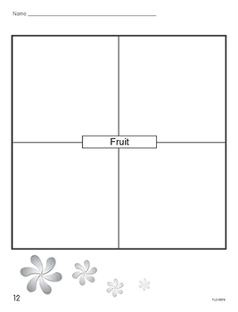 Four Square Writing Template (Teacher-Made) - Twinkl