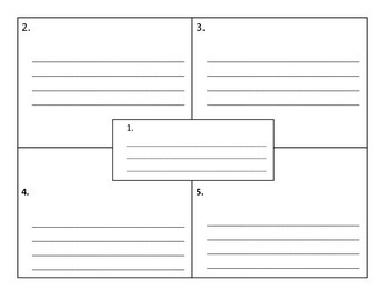 Preview of Four Square Writing Template