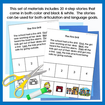 Four Step Sequencing Stories Set 2 by The Speech Zone | TpT