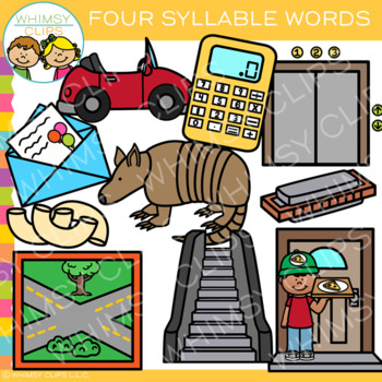 Preview of Four Syllable Words Clip Art