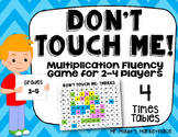 Four Times Tables: Don't Touch Me! Multiplication Fact Flu