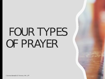 Preview of Four Types of Christian Prayer: ACTS Method