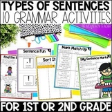 Four Types of Sentences Activities, Grammar Worksheets and