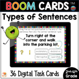 Four Types of Sentences BOOM CARDS Task Cards 2nd 3rd 4th 