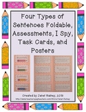 Four Types of Sentences Foldable, Assessments, Task Cards,