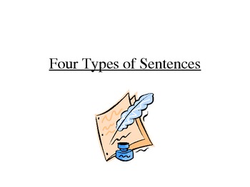 Preview of Four Types of Sentences Powerpoint and/or Smartboard Presentation