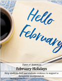 Four Types of Sentences for the month of February