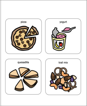 Preview of Four Visual Recipes (Core Vocabulary - Boardmaker) [One Month Bundle]