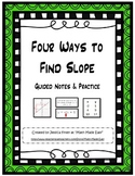 Four Ways to Find Slope - Guided Notes and Practice