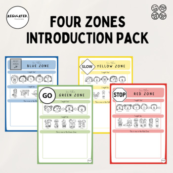 Preview of Four Zones Introduction Pack- Emotional Regulation